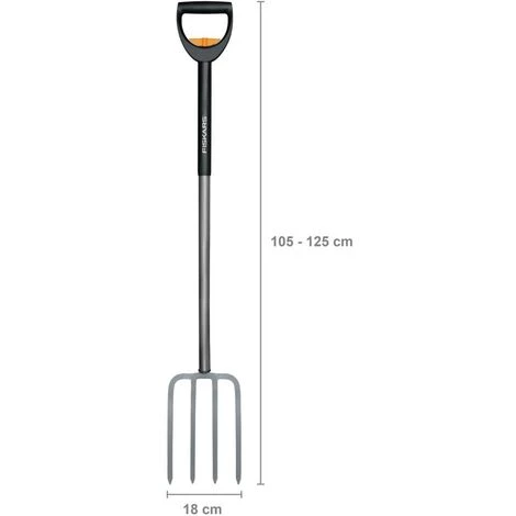 FISKARS® Fiskars Fourche à Bêcher Télescopique Pour Sol Dur Et Caillouteux, 4 Dents, Longueur Totale: 105-125 Cm, Acier Au Bore Haute Qualité, Noir/Argenté, SmartFit, 1000630 5 FISKARS® Fiskars Fourche à Bêcher Télescopique Pour Sol Dur Et Caillouteux, 4 Dents, Longueur Totale: 105-125 Cm, Acier Au Bore Haute Qualité, Noir/Argenté, SmartFit, 1000630 – Image 3