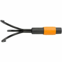 FISKARS® Fiskars Griffe à 3 Dents, Tête D'outil QuikFit, Longueur: 33 Cm, Largeur: 9 Cm, Dents En Acier Au Carbone, Noir/Orange, QuikFit, 1000685
