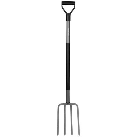 Fiskars Fourche à Bêcher Pour Sol Dur Et Caillouteux, 4 Dents, Longueur: 122 Cm, Acier Au Bore Haute Qualité, Gris/Noir, Ergonomic, 1001413 2 Fiskars Fourche à Bêcher Pour Sol Dur Et Caillouteux, 4 Dents, Longueur: 122 Cm, Acier Au Bore Haute Qualité, Gris/Noir, Ergonomic, 1001413