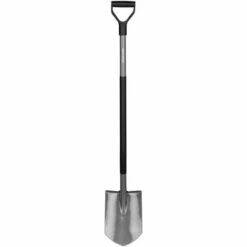 Fiskars Bêche à Bord Pointu Pour Sol Dur Et Caillouteux, Longueur: 125 Cm, Acier Au Bore Haute Qualité, Gris/Noir, Ergonomic, 1001568