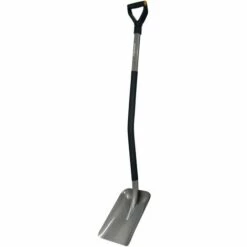 FISKARS® Fiskars Pelle, Largeur: 23,5 Cm, Longueur: 132 Cm, Manche Et Tête En Acier, Noir/Gris, Ergonomic, 1001579