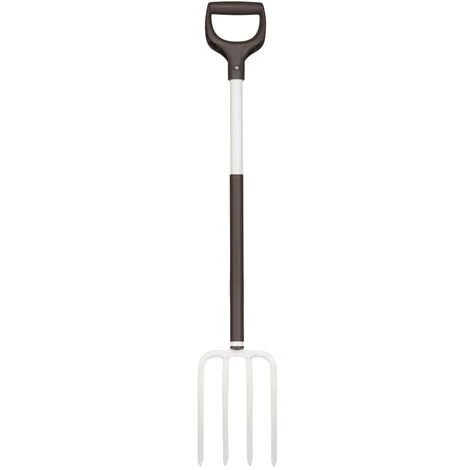 FISKARS® Fiskars Fourche à Bêcher Pour Sol Meuble Et Peu Caillouteux, 4 Dents, Longueur: 113 Cm, Dents En Acier Haute Qualité/Manche En Aluminium, Noir/Blanc, Light, 1019603 3 FISKARS® Fiskars Fourche à Bêcher Pour Sol Meuble Et Peu Caillouteux, 4 Dents, Longueur: 113 Cm, Dents En Acier Haute Qualité/Manche En Aluminium, Noir/Blanc, Light, 1019603