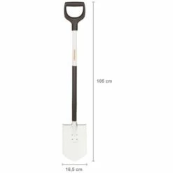 Fiskars Bêche à Bord Pointu Pour Sol Dur Et Caillouteux, Longueur: 105 Cm, Lame En Acier De Qualité/Manche En Aluminium, Noir/Blanc, Light, 1019605 -Outil de travail du sol Soldes 10641677 3