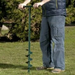 TERRE JARDIN Bêche Et Tarière Manuelle 2 En 1 -Outil de travail du sol Soldes 1601045 3