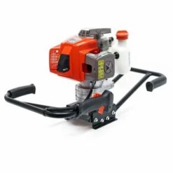 WILTEC Tarière Thermique Essence 3 CV 2,2kW 63cc Usage Pour 2 Personnes Perceuse Sol Foreuse à Moteur