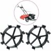 VidaXL Roues Métalliques Pour Cultivateur à Essence 6,5 Ch 2 Pcs - Noir -Outil de travail du sol Soldes 20404391 1