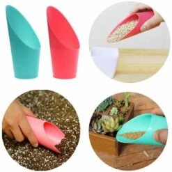 DEVENIRRICHE Lot De 2 Pelles De Sol En Plastique De Couleur Aléatoire Pour Bonsaï, Pelle De Jardinage Pour Outils De Jardinage Pour Bonsaï -Outil de travail du sol Soldes 24127517 3