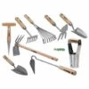 VITO GARDEN Kit 9 Outils De Jardin Manche Bois VITOGARDEN Inox Et Fer Forgés à La Main Haute Qualité Outils De Jardin -Outil de travail du sol Soldes 24401946 1