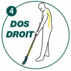 Binette Trident NaturOvert Manche Bois 150cm + Poignée Ergonomique LEBORGNE -Outil de travail du sol Soldes 26043580 5