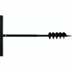 TRUE DEAL Tarière De Sol Avec Mèche De Tarière Spirales 100 Mm Acier Noir -Outil de travail du sol Soldes 26118236 3