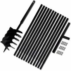 TRUE DEAL Bêche Et Tarière Manuelle 200 Mm Avec Rallonge 13 M Acier