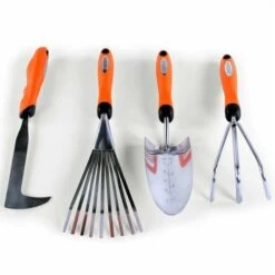 FUXTEC Set De 4 Outils De Jardin à Main Premium - Grattoir Joint, Griffe 3 Dents, Râteau Et Pelle à Main -Outil de travail du sol Soldes 26924596 3