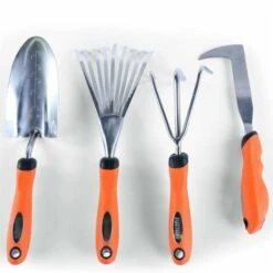 FUXTEC Set De 4 Outils De Jardin à Main Premium - Grattoir Joint, Griffe 3 Dents, Râteau Et Pelle à Main -Outil de travail du sol Soldes 26924596 5