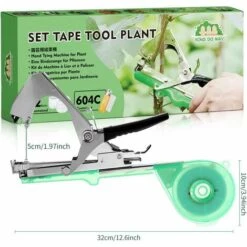 BARES Pince à Lier, Machine À Taper Branches Pince De Jardin En Acier Inoxydable Outil De Jardinage Attacher Branche Pour Plantes Légumes Fruits Fleurs Avec Ruban Et Agrafes -Outil de travail du sol Soldes 27114901 2