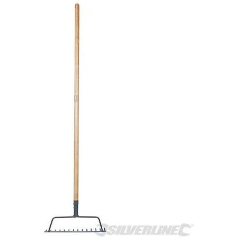 SILVERLINE Râteau De Jardin Et Acier Au Carbone, 1450 Mm, 1450 Mm 4 SILVERLINE Râteau De Jardin Et Acier Au Carbone, 1450 Mm, 1450 Mm – Image 2