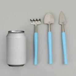 DEVENIRRICHE Ensemble Mini Outils De Jardinage, 6 Pcs/Set Mini Outil De Jardinage - Mini Râteau, Truelle Et Pelle Pour Pot De Fleurs, Succulentes, Plants, Bonsaï Et Plantation -Outil de travail du sol Soldes 28251905 3