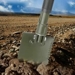 DEVENIRRICHE Pelle Camping Multifonctions, En Acier De Haute Qualité Militaire Pelle Pliable Avec Sac De Transport Pour La Survie Camping En Plein Air -Outil de travail du sol Soldes 29559181 3