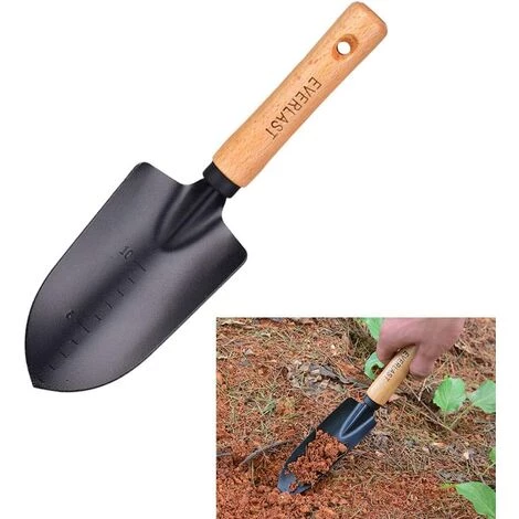 LONGZIMING 2pcsTruelle De Transplantation De Jardin Acier Carbone Pelle à écailles Pelle De Plantation Mini Pelle De Jardin Avec Manche En Bois Pour Les Travaux De Plantation Et De Transplantation, L 3 LONGZIMING 2pcsTruelle De Transplantation De Jardin Acier Carbone Pelle à écailles Pelle De Plantation Mini Pelle De Jardin Avec Manche En Bois Pour Les Travaux De Plantation Et De Transplantation, L