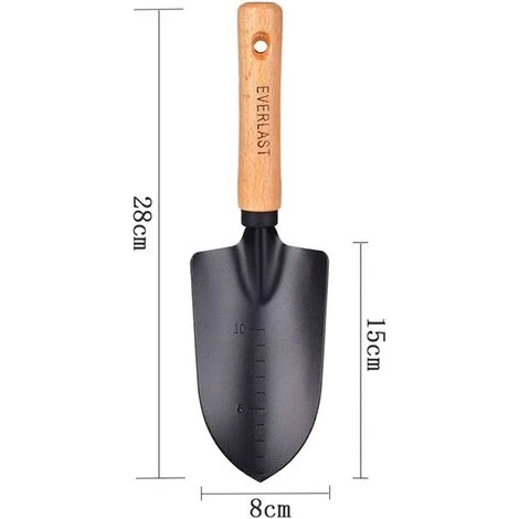 LONGZIMING 2pcsTruelle De Transplantation De Jardin Acier Carbone Pelle à écailles Pelle De Plantation Mini Pelle De Jardin Avec Manche En Bois Pour Les Travaux De Plantation Et De Transplantation, L 4 LONGZIMING 2pcsTruelle De Transplantation De Jardin Acier Carbone Pelle à écailles Pelle De Plantation Mini Pelle De Jardin Avec Manche En Bois Pour Les Travaux De Plantation Et De Transplantation, L – Image 2