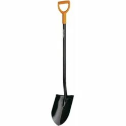 Fiskars Bêche à Bord Pointu Pour Sols Durs Et Caillouteux, Longueur : 117 Cm, Lames En Acier De Qualité/Poignée En Plastique, Noir/Orange, Solid, 1003455 -Outil de travail du sol Soldes 29750314 5