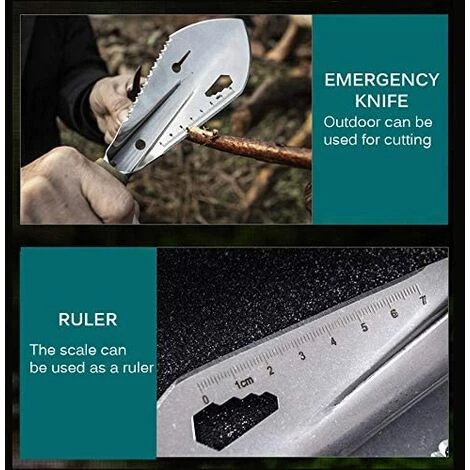 ABCRITAL Outil De Creusement De Jardin, Pelle De Jardin En Métal Portative Digger Mini Pelle En Acier Inoxydable Pour Le Jardinage Camping Agricole (Argent) 7 ABCRITAL Outil De Creusement De Jardin, Pelle De Jardin En Métal Portative Digger Mini Pelle En Acier Inoxydable Pour Le Jardinage Camping Agricole (Argent) – Image 5