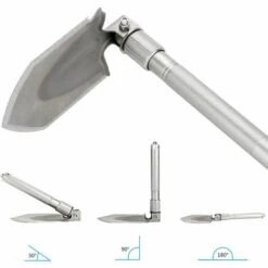 ABCRITAL Pelle Pliante, Multifonctionnelle Camping Pelle Pioche Pliantes En Acier Inoxydable Pour Couper Branches, Camping, Survie, Randonnée Et Jardinage -Outil de travail du sol Soldes 30216372 3