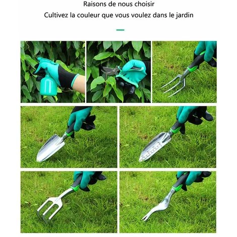 PERLE RARE Ensemble D'outils De Jardin Cadeaux De Jardinage - Outillage De Jardin En Aluminium 9 Pièces Avec Poignée En Caoutchouc Imprimé Floral Et Sac De Rangement, Fournitures De Jardinage Pour Femmes Hommes 7 PERLE RARE Ensemble D'outils De Jardin Cadeaux De Jardinage - Outillage De Jardin En Aluminium 9 Pièces Avec Poignée En Caoutchouc Imprimé Floral Et Sac De Rangement, Fournitures De Jardinage Pour Femmes Hommes – Image 5
