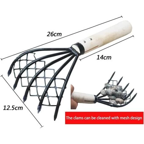 BETTERLIFE Râteaux, Outils De Creusement, Outils Pour Fruits De Mer De Jardin, Déboucher Les Gouttières De Jardin, Enlever Les Pierres 5 BETTERLIFE Râteaux, Outils De Creusement, Outils Pour Fruits De Mer De Jardin, Déboucher Les Gouttières De Jardin, Enlever Les Pierres – Image 3