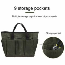 THSINDE Ensemble D'outils De Jardin Sac De Rangement Kit De Jardinage Durable Sac De Rangement Fourre-tout Oxford Kit D'outils Pour Outils Sac De Rangement Pelouse Sac De Transport Jardinier Sac De Transport,34*16.5*30cm. -Outil de travail du sol Soldes 32639732 4