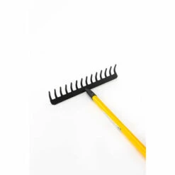 Râteau 14 Dents Manche Fibre De Verre - Suan - Jaune -Outil de travail du sol Soldes 33560393 3