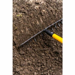 Râteau 14 Dents Manche Fibre De Verre - Suan - Jaune -Outil de travail du sol Soldes 33560393 5