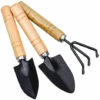 BETTERLIFE 3 Pcs Mini Outils De Jardin, Ensemble De Petits Râteaux Et Pelle, Petite Pelle Râteau Et Bêche Manche En Bois Pour Plantes En Pot Pour Jardin Plantes Intérieur Extérieur -Outil de travail du sol Soldes 33597636 1