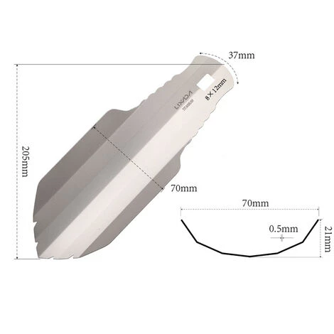 LIXADA Pelle A Main De Jardin En Titane, Sac A Dos De Randonnee De Camping En Plein Air Pelle A Outils En Titane Pur 5 LIXADA Pelle A Main De Jardin En Titane, Sac A Dos De Randonnee De Camping En Plein Air Pelle A Outils En Titane Pur – Image 3