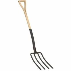 Fourche à Creuser De Jardin Poignée En YD Acier / Bois De Frêne VidaXL