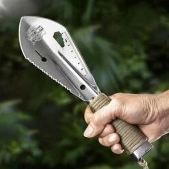 SUNFLOWER Outil De Creusement De Jardin, Pelle De Jardin En Métal Portative Digger Mini Pelle En Acier Inoxydable Pour Le Jardinage Camping Agricole (le Noir) -Outil de travail du sol Soldes 36559279 4