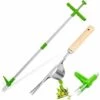 PERLE RARE 2 Outils De Désherbage De Jardin à Long Manche-3 Pinces Rotatives Pour Enlever Les Racines Des Plantes