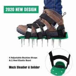 VERSAILLESFR Aérateur De Pelouse - Scarificateur De Gazon -Versailles- Chaussures Avec 5 Sangles Réglables Et Métal - Taille Universelle - Convient Pour Chaussures Ou Bottes -Outil de travail du sol Soldes 42534393 5