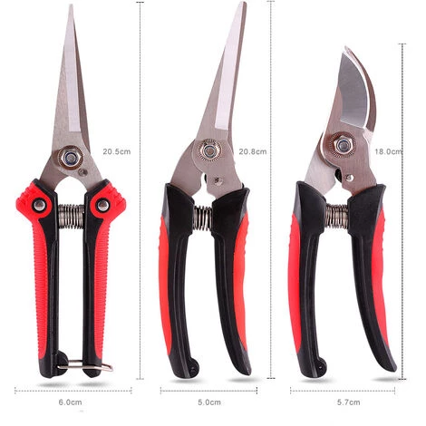 PERLE RARE 3 PCS Ensemble De Sécateurs De Jardin, Sécateurs Manuels De Dérivation Professionnels Cisailles à Fleurs Cisailles à Fleurs, Cisailles à Haies Pour Le Jardinage Et L'ingénierie Des Pelouses 7 PERLE RARE 3 PCS Ensemble De Sécateurs De Jardin, Sécateurs Manuels De Dérivation Professionnels Cisailles à Fleurs Cisailles à Fleurs, Cisailles à Haies Pour Le Jardinage Et L'ingénierie Des Pelouses – Image 5