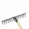 SIBRTECH - Râteau à Dents Droites - 360 X 1300 Mm - Manche En Bois