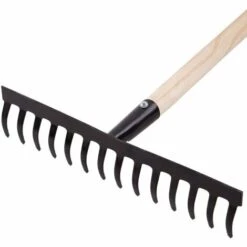 SIBRTECH - Râteau à Dents Droites - 360 X 1300 Mm - Manche En Bois -Outil de travail du sol Soldes 44640949 4