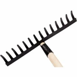 SIBRTECH - Râteau à Dents Droites - 360 X 1300 Mm - Manche En Bois -Outil de travail du sol Soldes 44640949 5