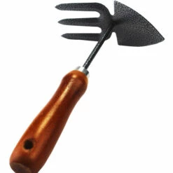 Double Binette à 2 Dents Pour Ameublir Le Sol, Largeur De Travail 6 Cm, Forme Pointue, Poignée Ergonomique, Protection Contre La Corrosion 25cm Fontainebleau