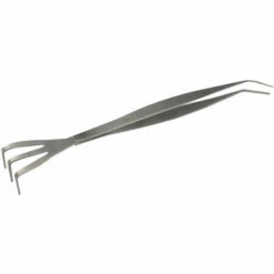 Ensemble De Râteau à Dents En Acier Inoxydable à Griffes Bonsai Tools Avec Poignée Ergonomique Pour Les Plantes De Jardinage 24.5cm Fontainebleau Argent