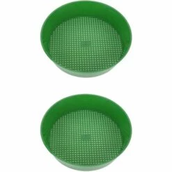 Tamis De Jardin Tamis De Sol Maille En Plastique Succulentes Outil De Tamis De Gravier 20.8*18.4cm Fontainebleau 2Pcs Vert