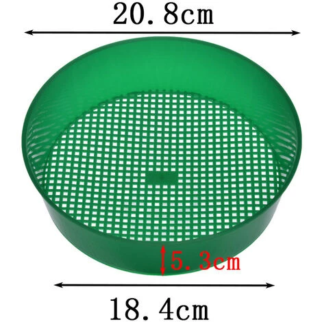 Tamis De Jardin Tamis De Sol Maille En Plastique Succulentes Outil De Tamis De Gravier 20.8*18.4cm Fontainebleau 2Pcs Vert 4 Tamis De Jardin Tamis De Sol Maille En Plastique Succulentes Outil De Tamis De Gravier 20.8*18.4cm Fontainebleau 2Pcs Vert – Image 2
