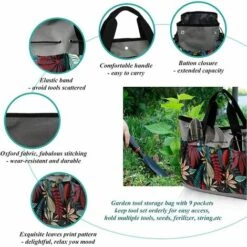 Sac De Rangement Pour Outils, Sac De Transport Pour Porte - Outils De Jardin, Utilisé Pour Boîte à Outils, Outils Lourds Intérieurs Et Extérieurs, Sac De Rangement 34.3*17.2*30.5cm Fontainebleau -Outil de travail du sol Soldes 45792004 4