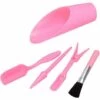 GDRHVFD 5Pcs Usine Repiquage Outils Set Plastique Pelle Jardinage Perforateur Pelle Truelle Godet Brosse Cuillère Jardinage Fournitures Set - Rose -Outil de travail du sol Soldes 45970981 1