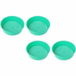 GDRHVFD 4 Pièces En Plastique Maille Jardinage Tamis En Plastique Maille Sol Tamis Semis Culture Outils De Filtrage Terre Pierre Fournitures De Jardinage Vert