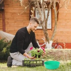 GDRHVFD 4 Pièces En Plastique Maille Jardinage Tamis En Plastique Maille Sol Tamis Semis Culture Outils De Filtrage Terre Pierre Fournitures De Jardinage Vert -Outil de travail du sol Soldes 45971030 4