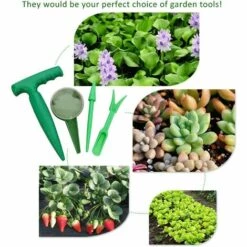 BEARSU 4 Pièces Outil Jardin Pour Plantes à Fleurs, Semoir Pour Plantes, Ensemble D'outils Jardin Pour Planteurs Bulbes, Ensemble Distributeurs De Semis, Outil De Transplantation Pour La Ferme -Outil de travail du sol Soldes 46715814 3